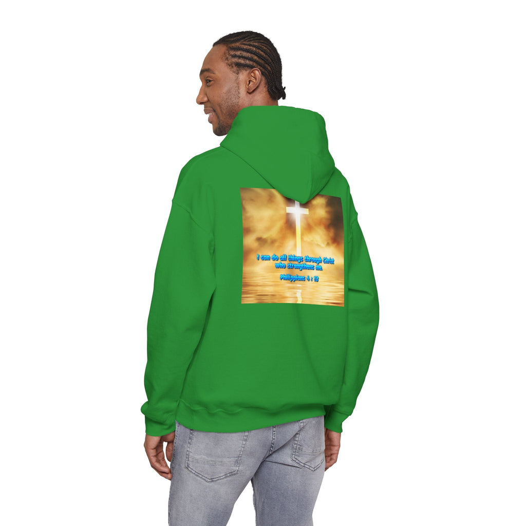 Bible Verse Unisex Heavy Blend™ Hooded Sweatshirt - Philippians 4 : 13 Printify