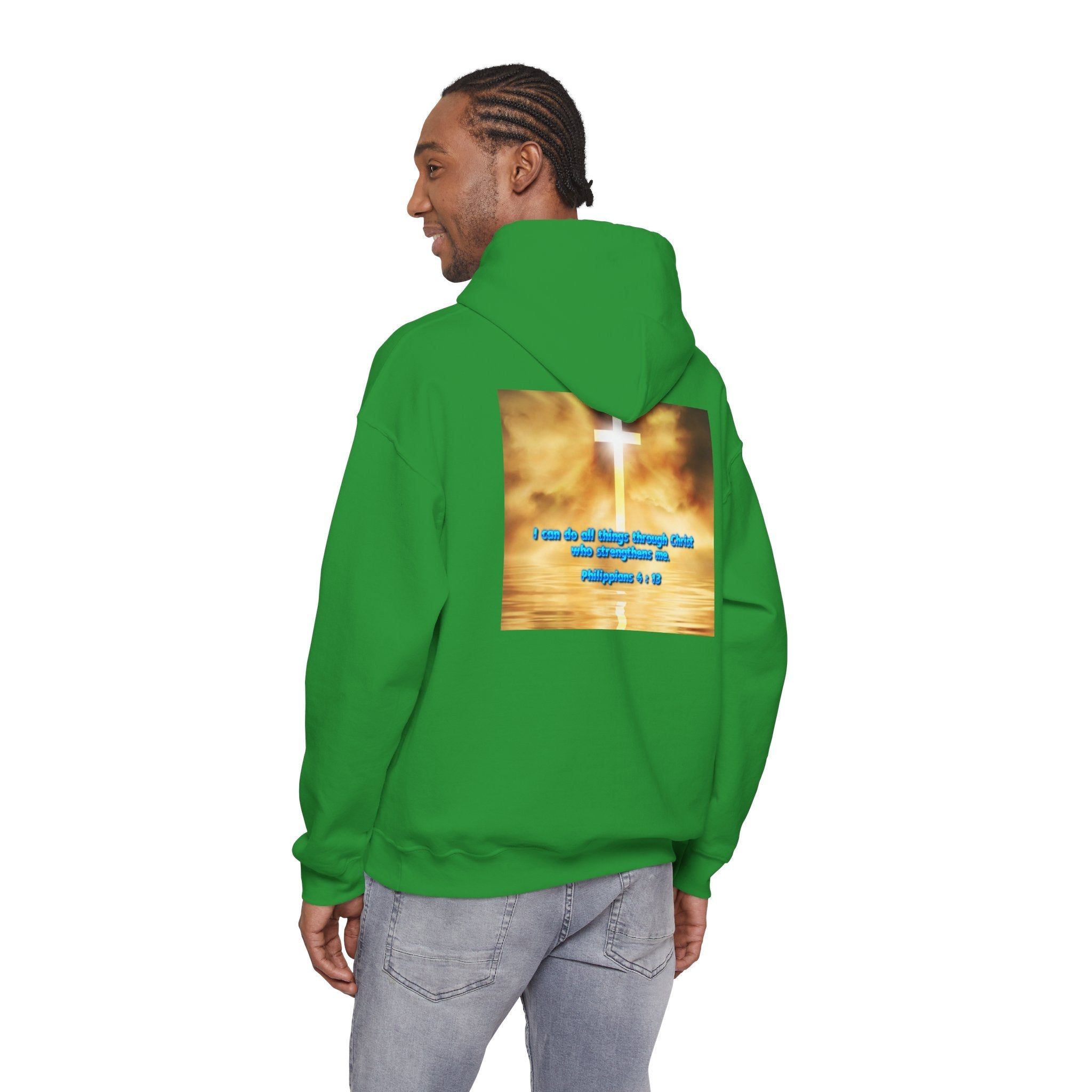 Bible Verse Unisex Heavy Blend™ Hooded Sweatshirt - Philippians 4 : 13 Printify