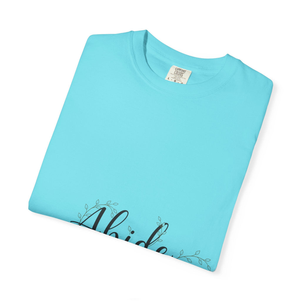 Abide in the Lord T-Shirt – Vine Design Christian Tee for Faithful Hearts Printify