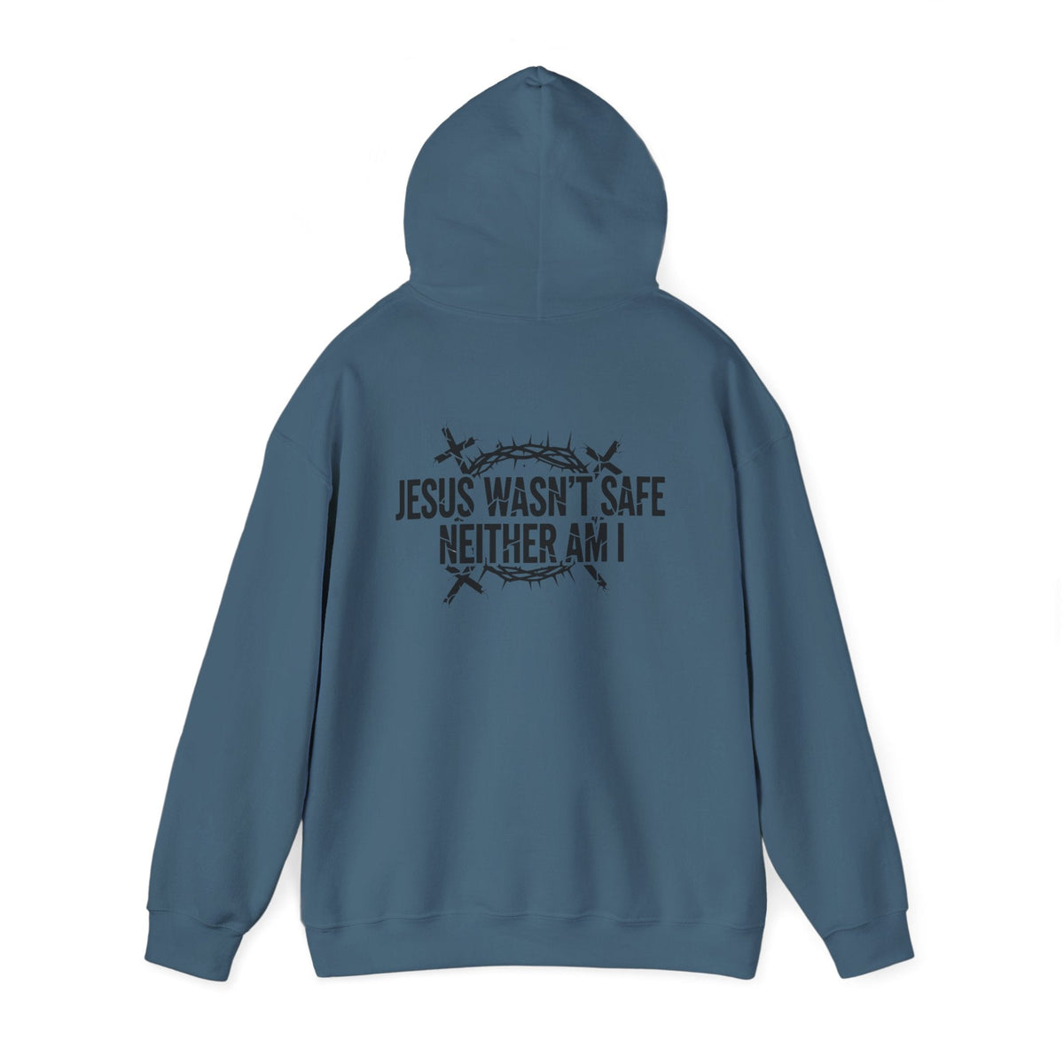 ⚡ Jesus Wasn’t Safe – Neither Am I | Bold Christian Hoodie | Storm-Walking Faith Tee | Minimalist Black & White Design | Uplifted Gear Printify