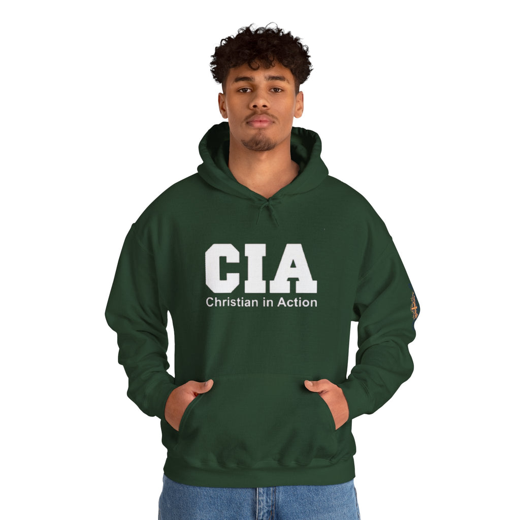 CIA Christian in Action Hoodie - Funny Faith Parody Hoodie - Mission Ready Apparel Printify