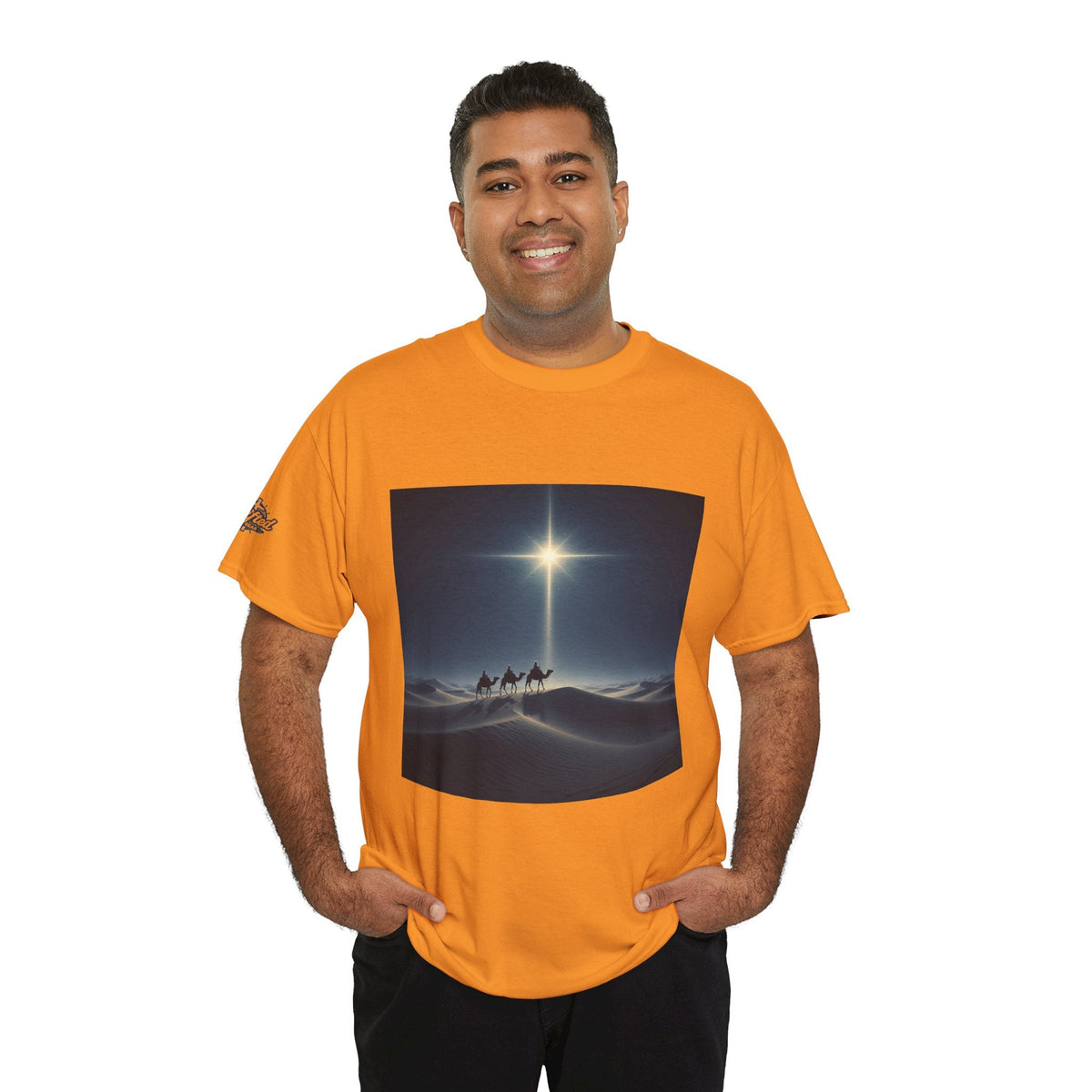 3 Wise Men T-shirt – Magi Camels Nativity Journey Christian Christmas T-shirt for Epiphany Faith & Holy Night Printify