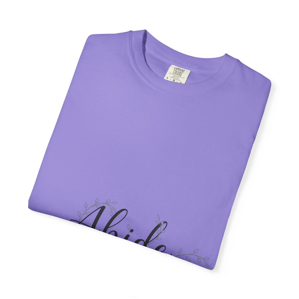 Abide in the Lord T-Shirt – Vine Design Christian Tee for Faithful Hearts Printify