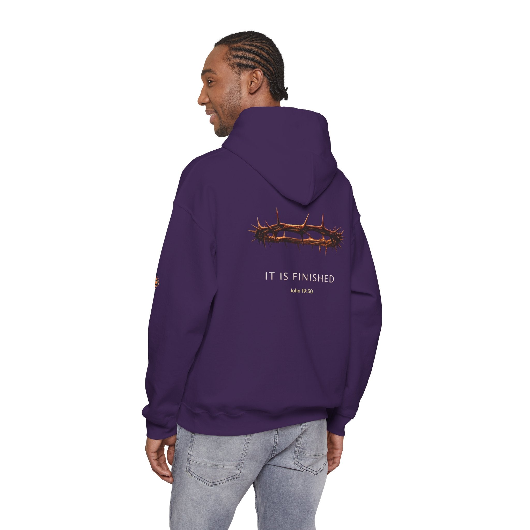 It Is Finished Crown of Thorns Hoodie — Christian John 19:30 Faith Hoodie Printify