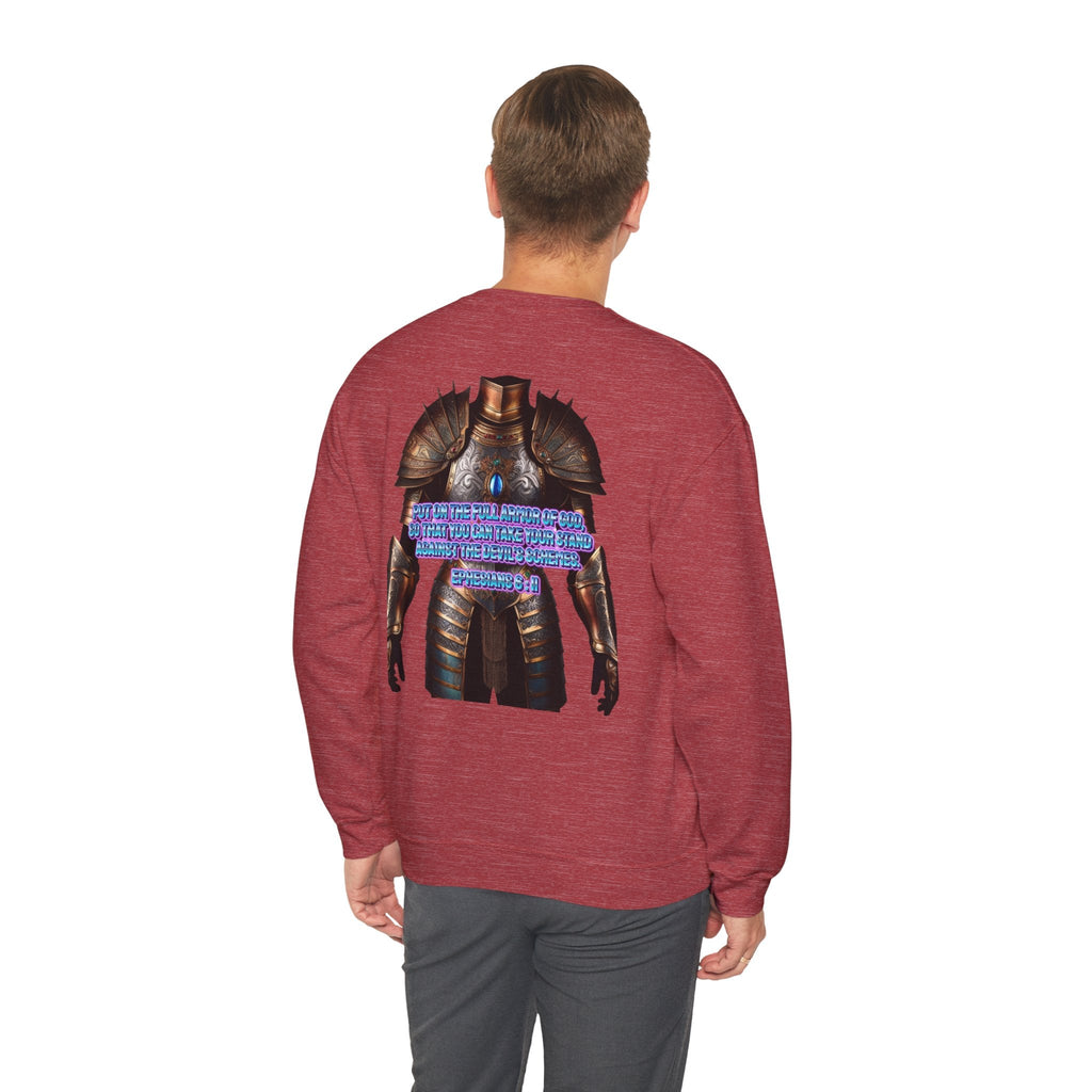 Religious Graphic Armor Of God Design - Unisex Heavy Blend™ Crewneck Sweatshirt Printify