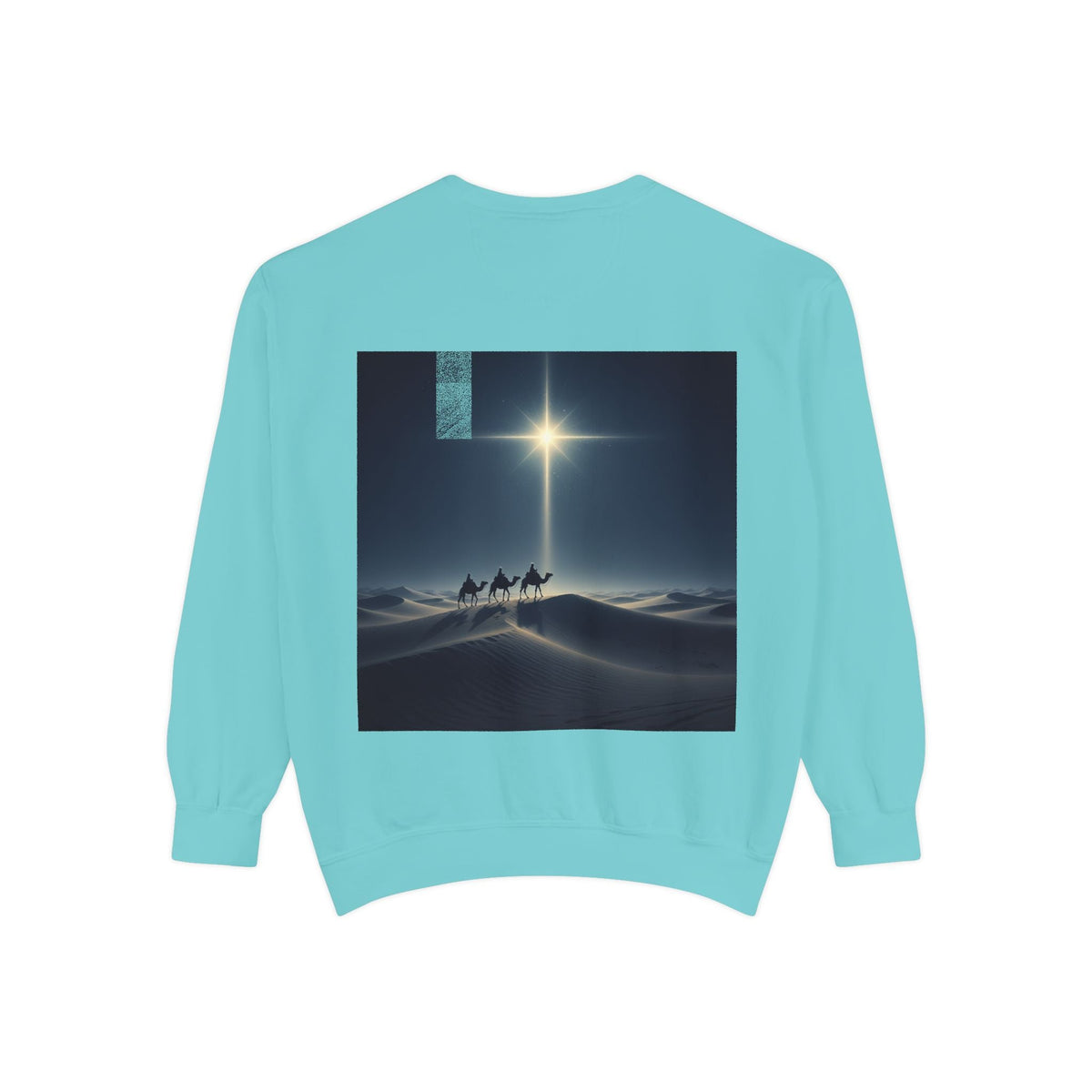3 Wise Men Sweatshirt – Magi Camels Nativity Journey Christian Christmas Sweatshirt for Epiphany Faith & Holy Night Printify