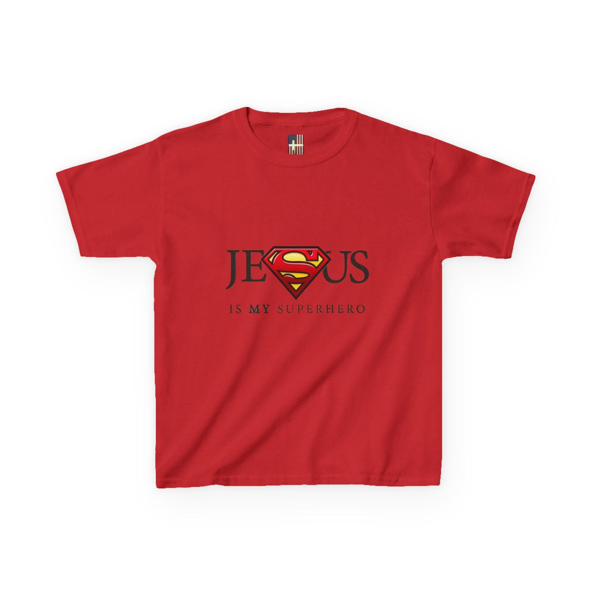 Jesus Is My Superhero T-Shirt — Faith-Based Superman-Inspired Tee Printify