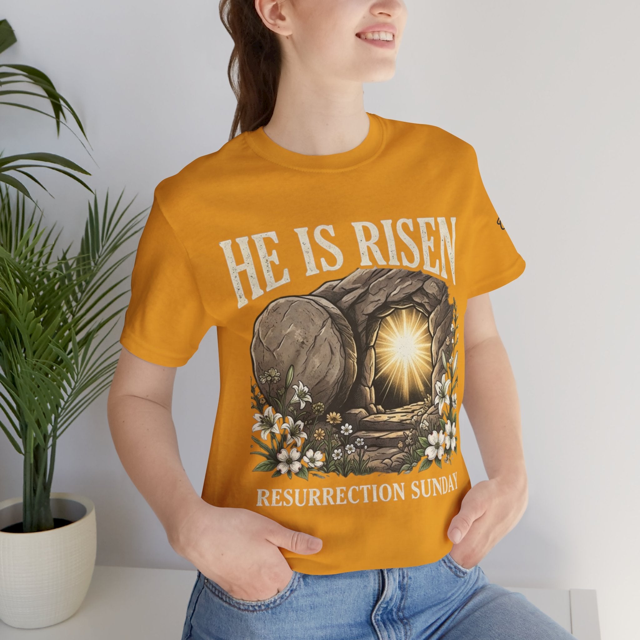 He Is Risen T-Shirt — Jesus Christ Resurrection Easter Tee Printify