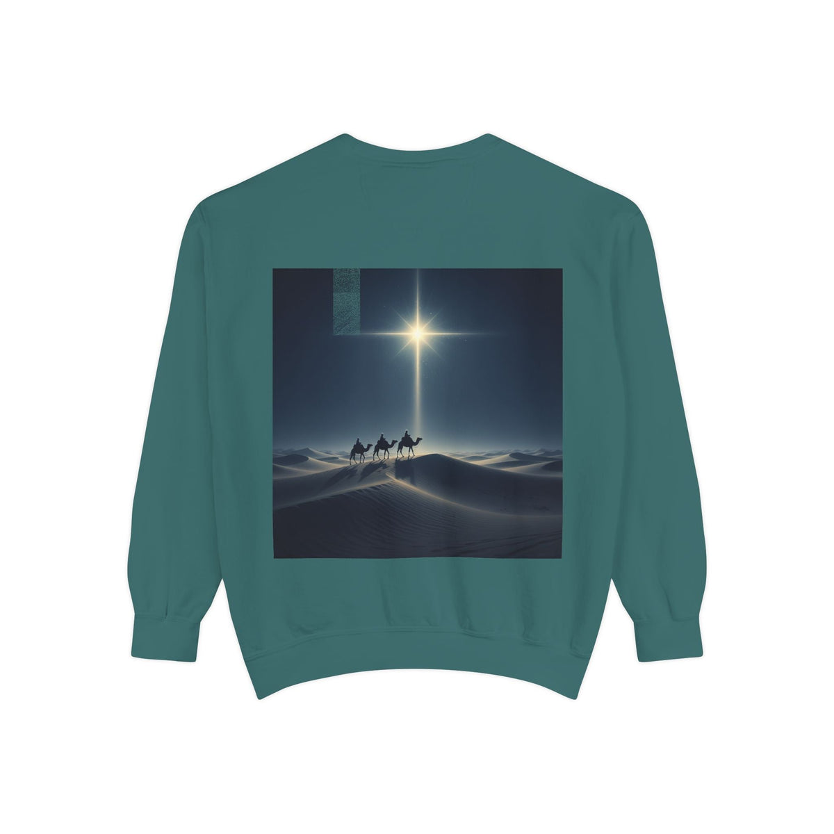 3 Wise Men Sweatshirt – Magi Camels Nativity Journey Christian Christmas Sweatshirt for Epiphany Faith & Holy Night Printify