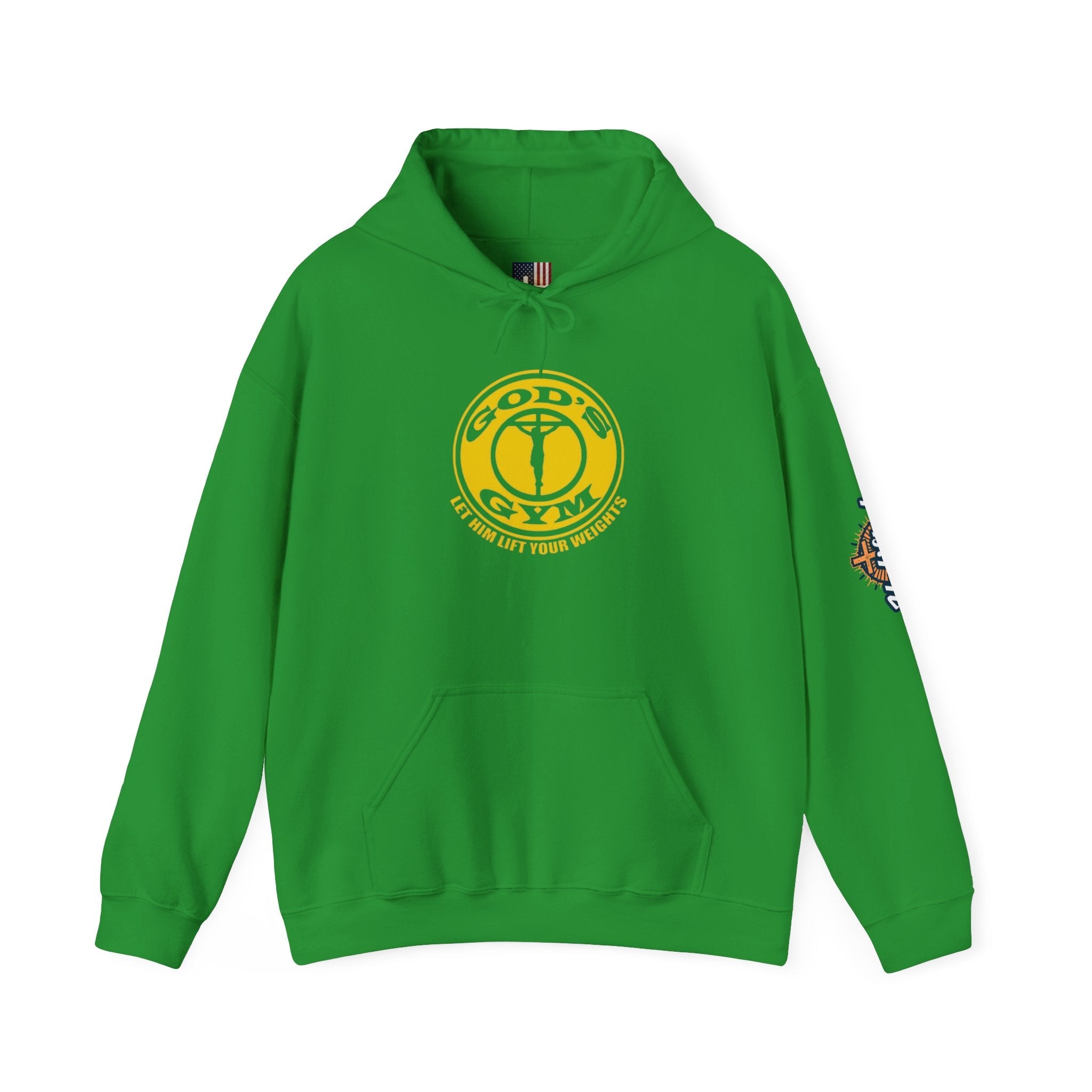 God's Gym Hoodie — "Let Him Lift Your Weights" Christian Fitness Hoodie Printify