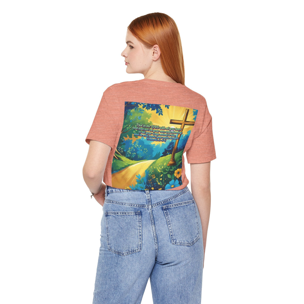 Trust in The Lord Proverbs 3:5-6 Biblical Design Unisex Jersey Short Sleeve Tee Printify