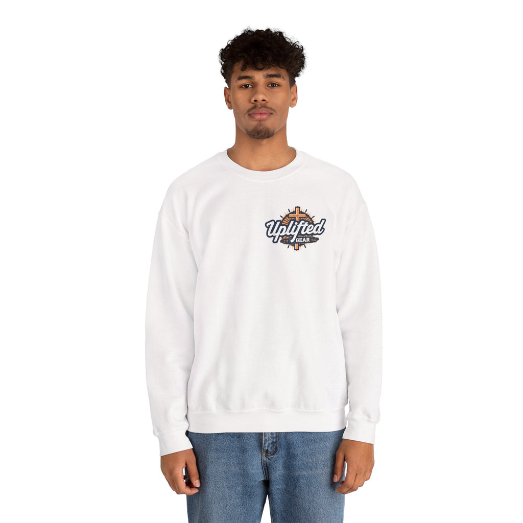 Trust in The Lord Proverbs 3:5-6 Biblical Design Crewneck Sweatshirt Printify