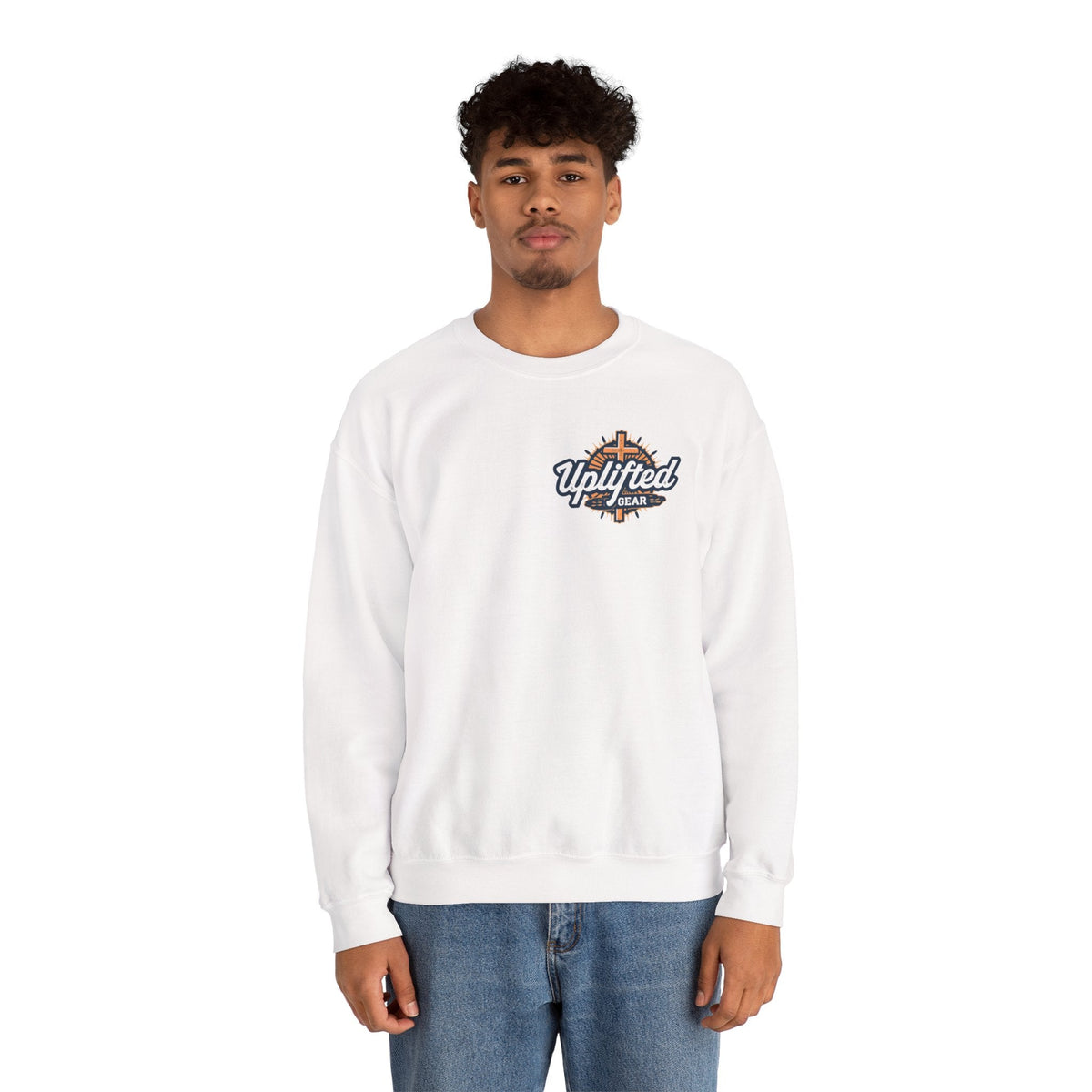 Trust in The Lord Proverbs 3:5-6 Biblical Design Crewneck Sweatshirt Printify