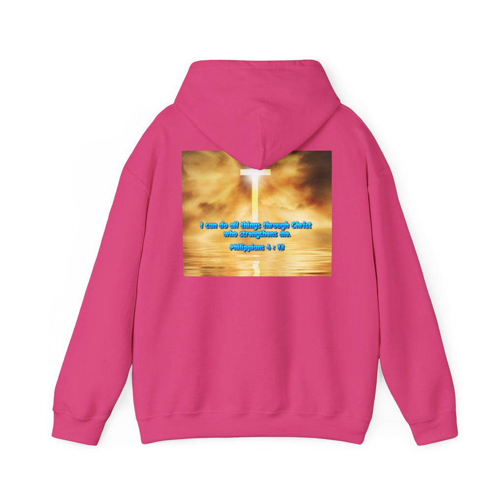 Bible Verse Unisex Heavy Blend™ Hooded Sweatshirt - Philippians 4 : 13 Printify