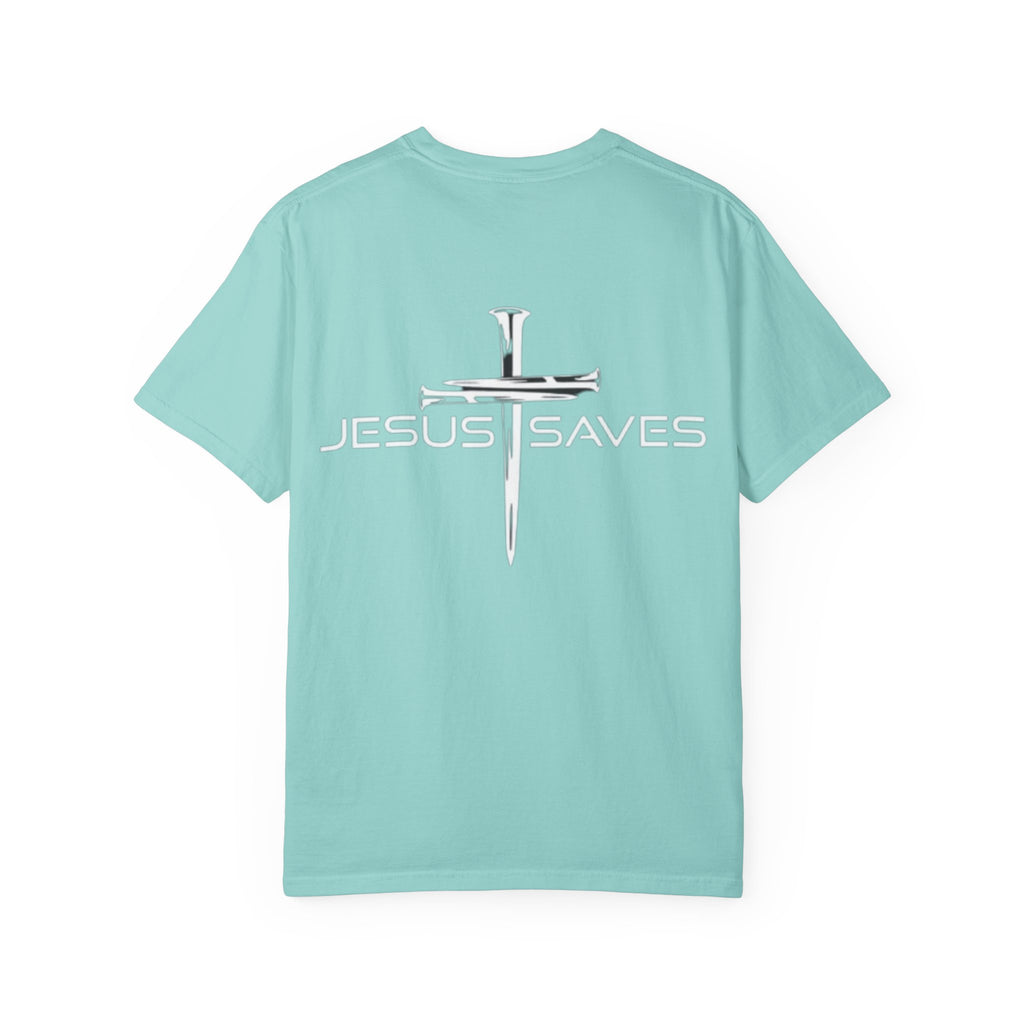 Jesus Saves T-shirt – 3 Nails Crucifix Cross Christian T-shirt for Redemption Faith & Bold Salvation