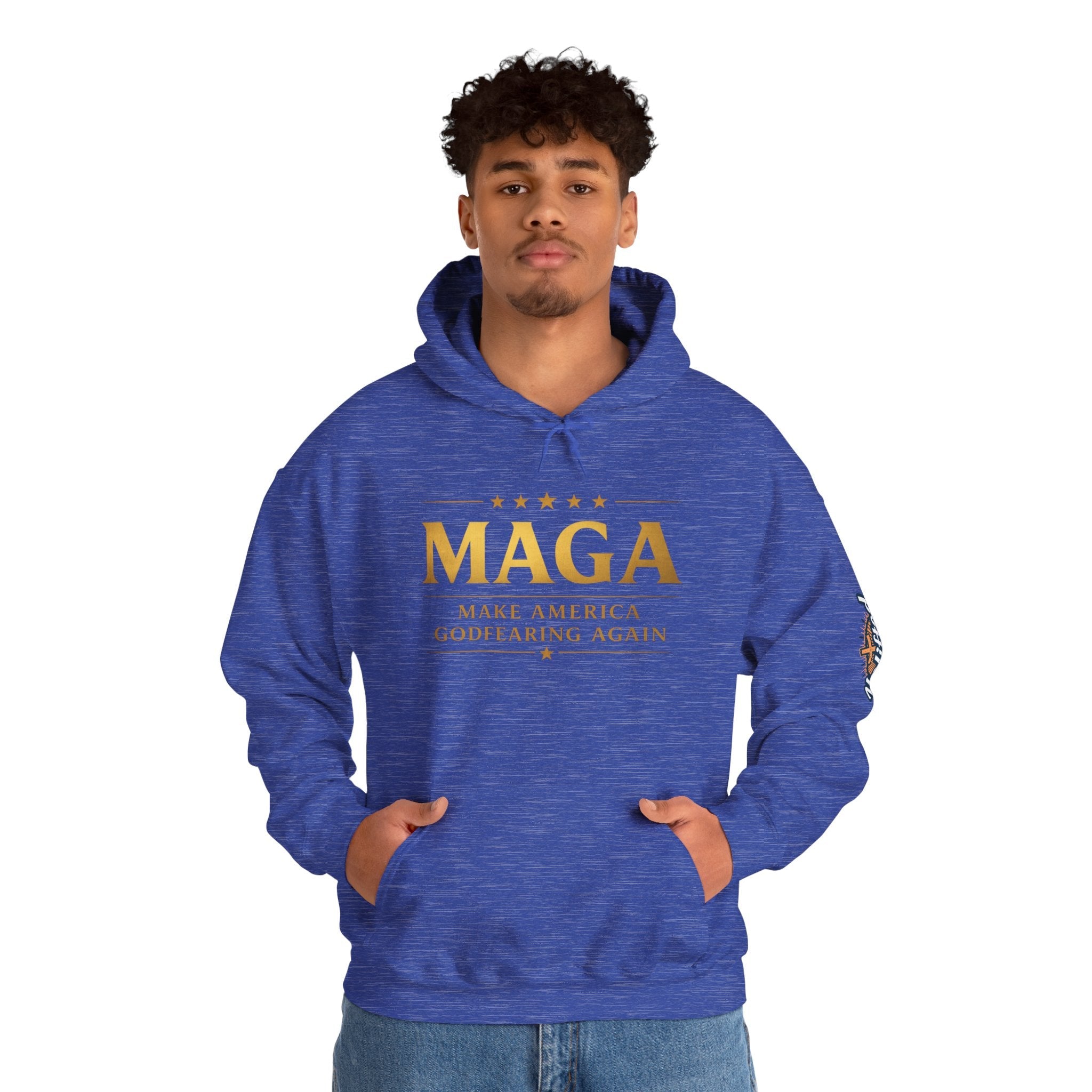 Hoodie - MAGA "Make America Godfearing Again" Political Graphic Hoodie Printify
