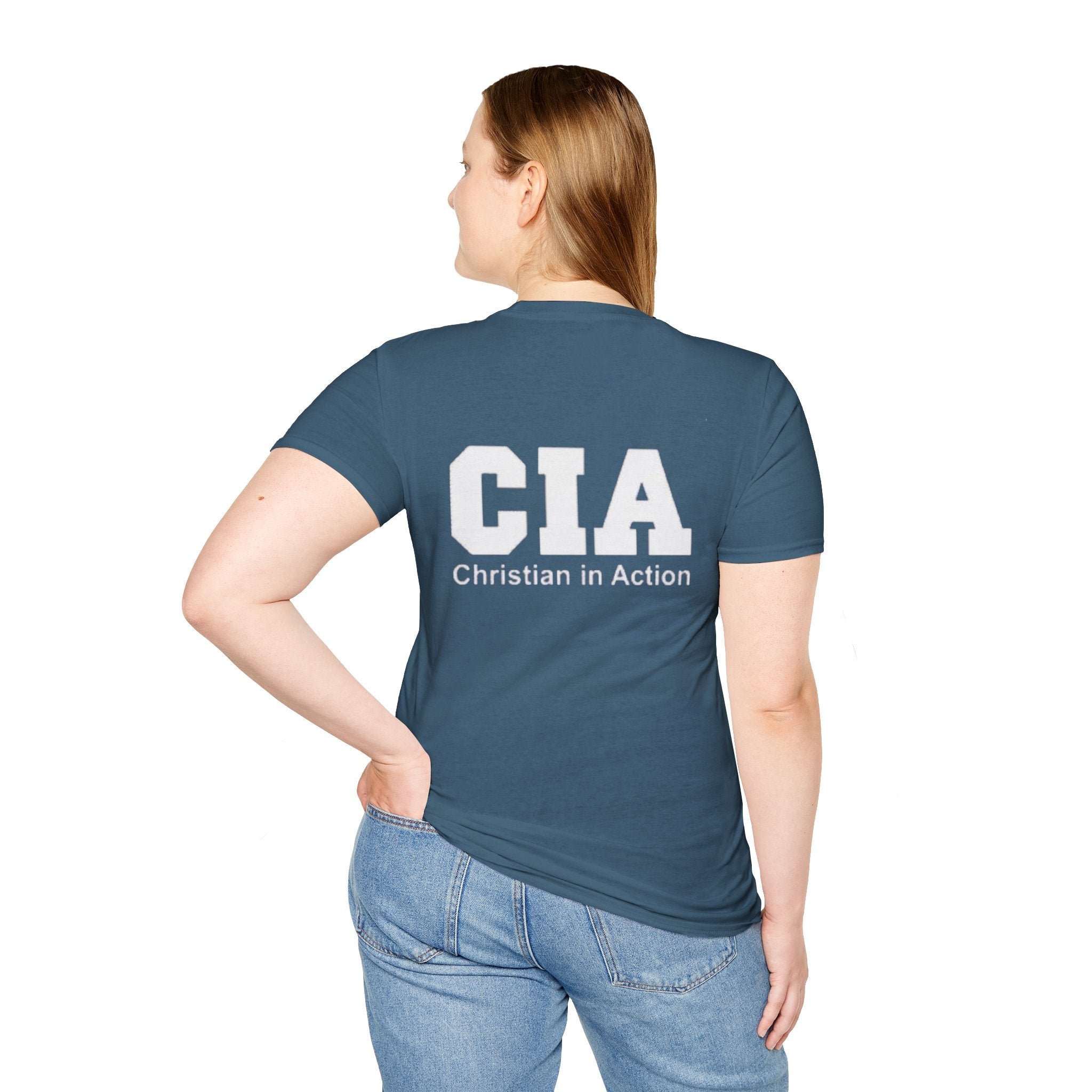 CIA Christian in Action T-shirt - Funny Faith Parody T-shirt - Mission Ready Apparel Printify
