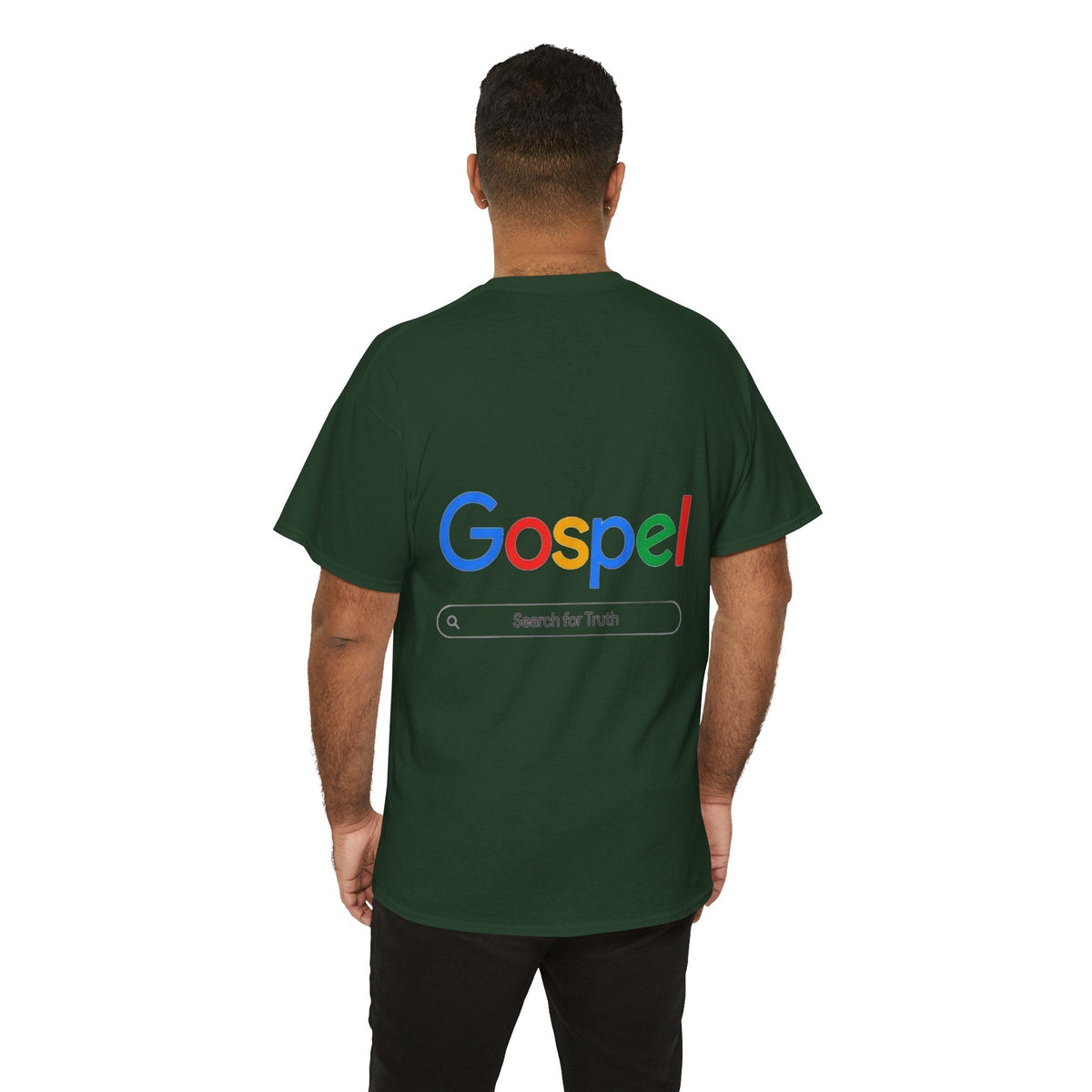 Gospel Graphic Tee — "Gospel" Colorful Logo Christian T-Shirt Printify