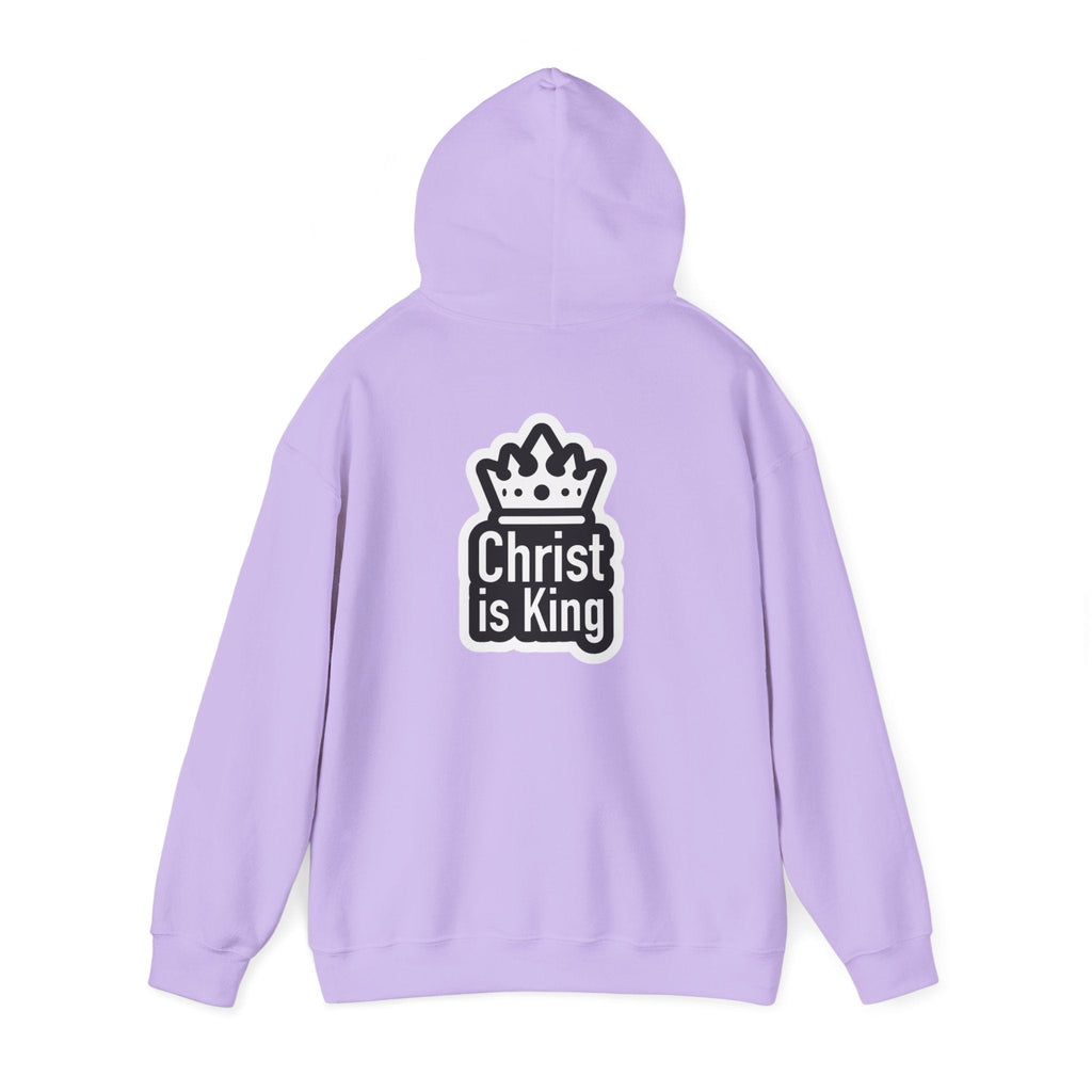 Christ is King Hoodie – Bold Crown & Cross Christian Sweatshirt for Unshakable Faith Printify