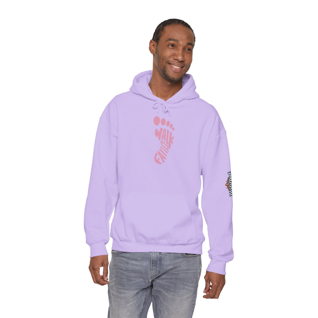 Walk By Faith Footprint Hoodie Printify