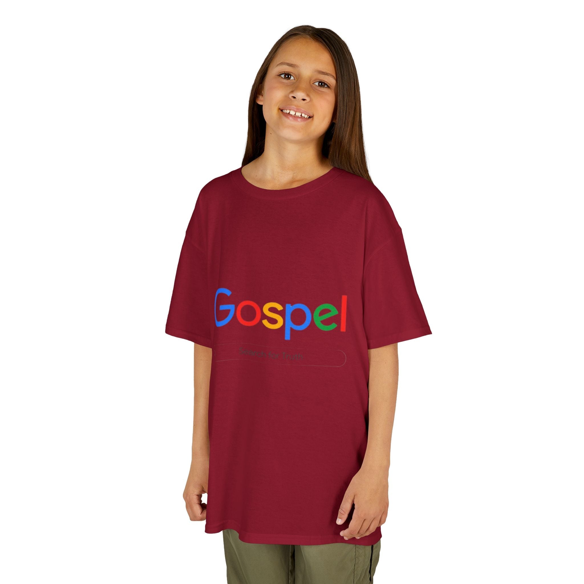Kids Tee — "Gospel" Colorful Search-Style Logo Printify