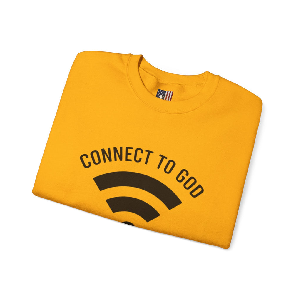 Connect to God Sweatshirt - WIFI Password is Jesus - Funny Christian Faith Sweatshirt Printify