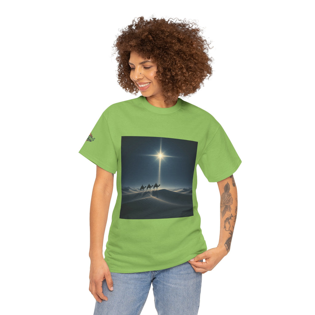 3 Wise Men T-shirt – Magi Camels Nativity Journey Christian Christmas T-shirt for Epiphany Faith & Holy Night Printify