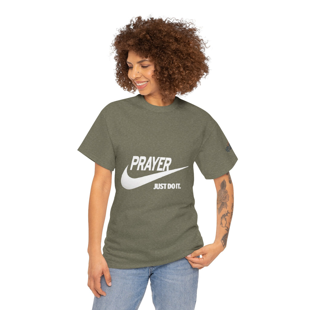Prayer Just Do It T-shirt - Funny Christian Nike Parody T-shirt - Faith Gear Printify