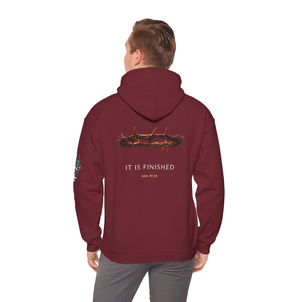 It Is Finished Crown of Thorns Hoodie — Christian John 19:30 Faith Hoodie Printify