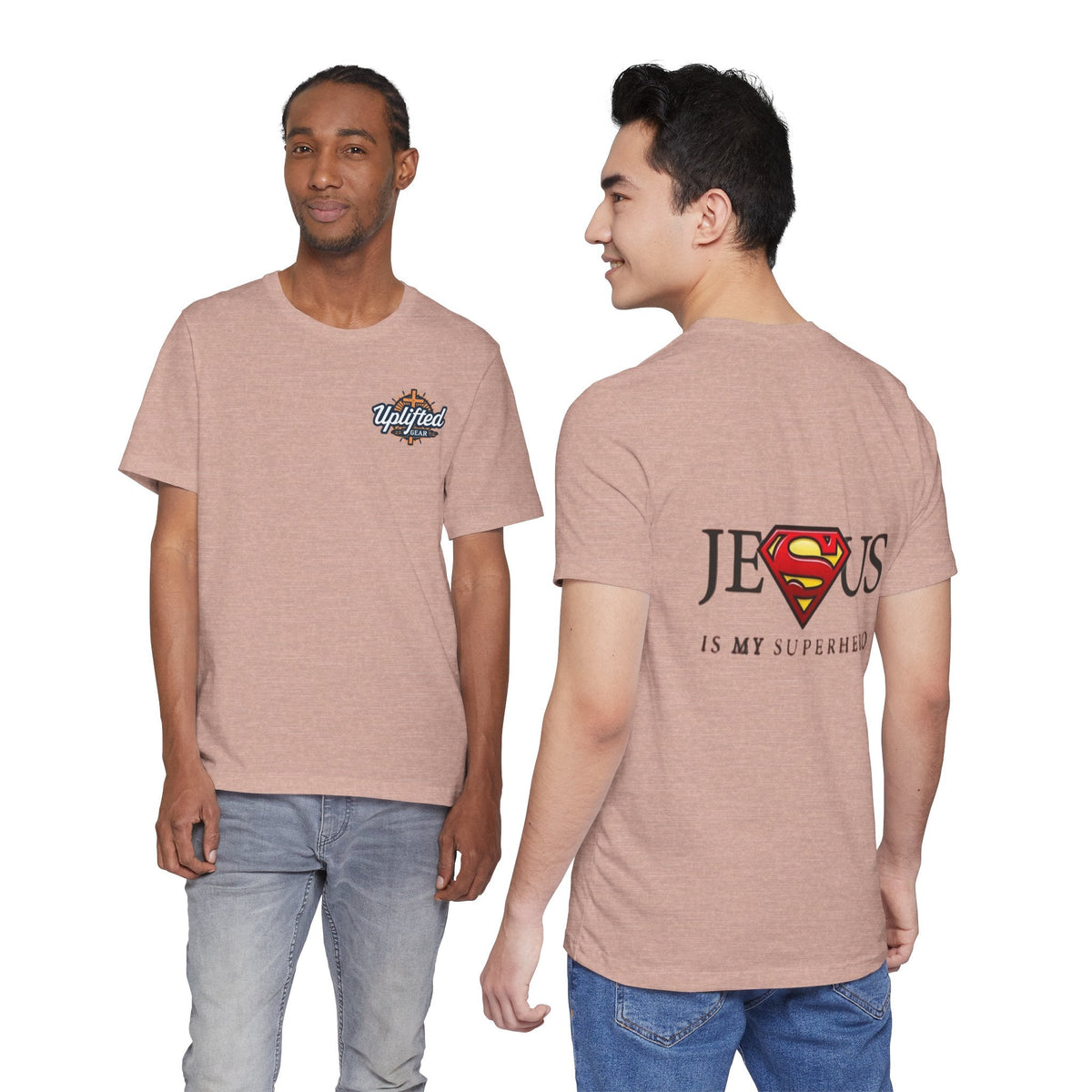 Jesus Is My Superhero T-Shirt — Faith-Based Superman-Inspired Tee Printify