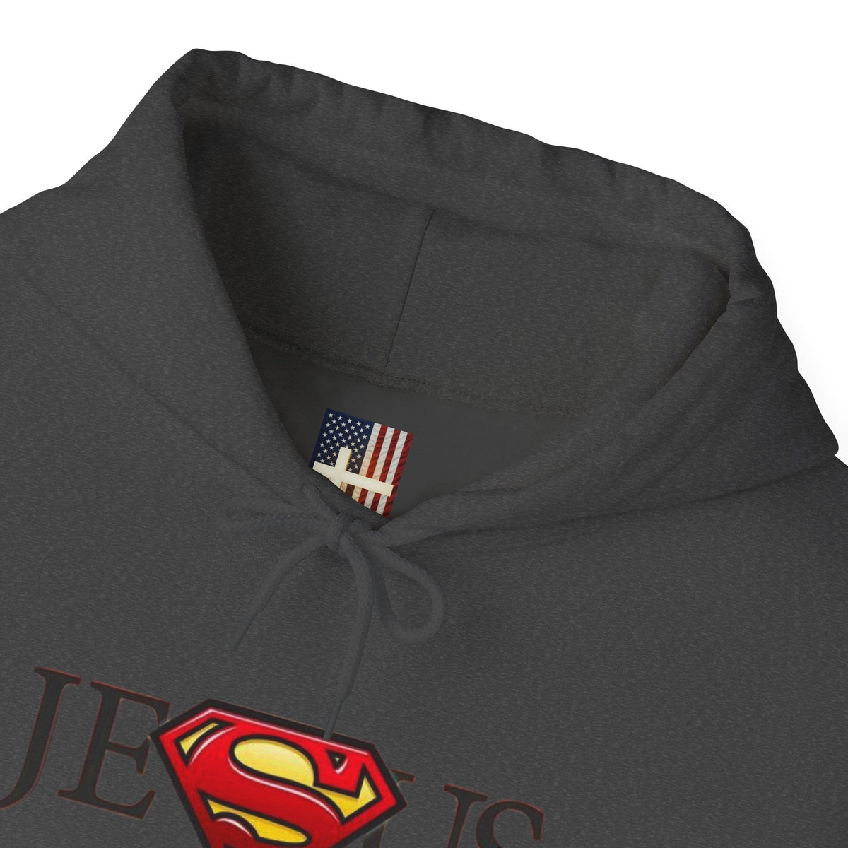 Jesus Is My Superhero Hoodie — Christian Faith Graphic Pullover Printify