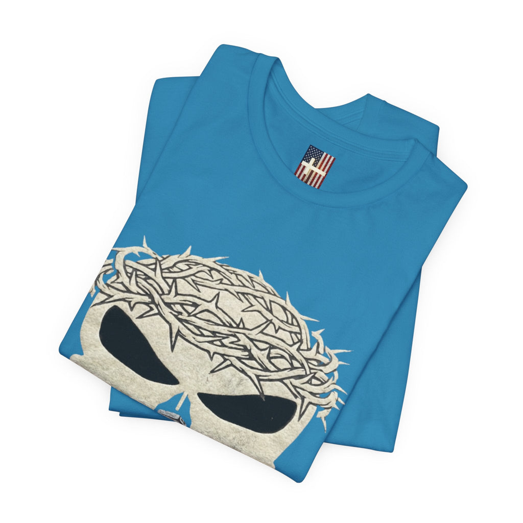 Christian Skull T-shirt - Crown of Thorns & Nails - Warrior Faith T-shirt Printify