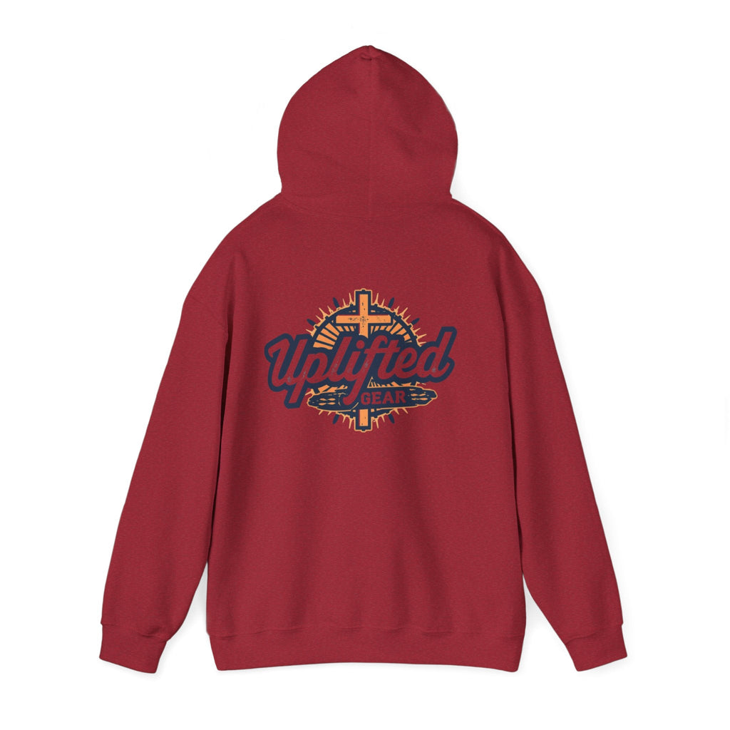Uplifted Gear Christian Hoodie – Bold Logo Faith Hoodie for Inspired Living Printify