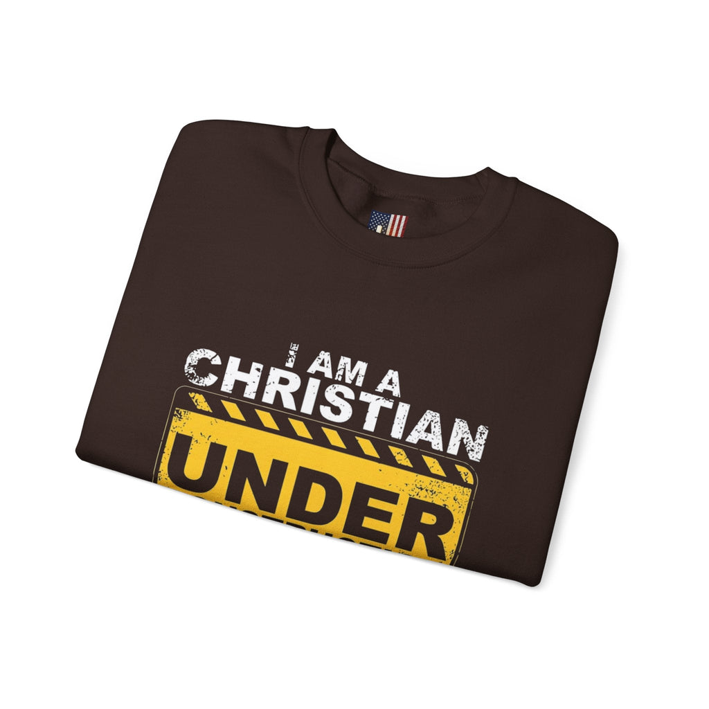 Christian Under Construction Sweatshirt | God Is Not Done With Me Yet Sweatshirt Printify