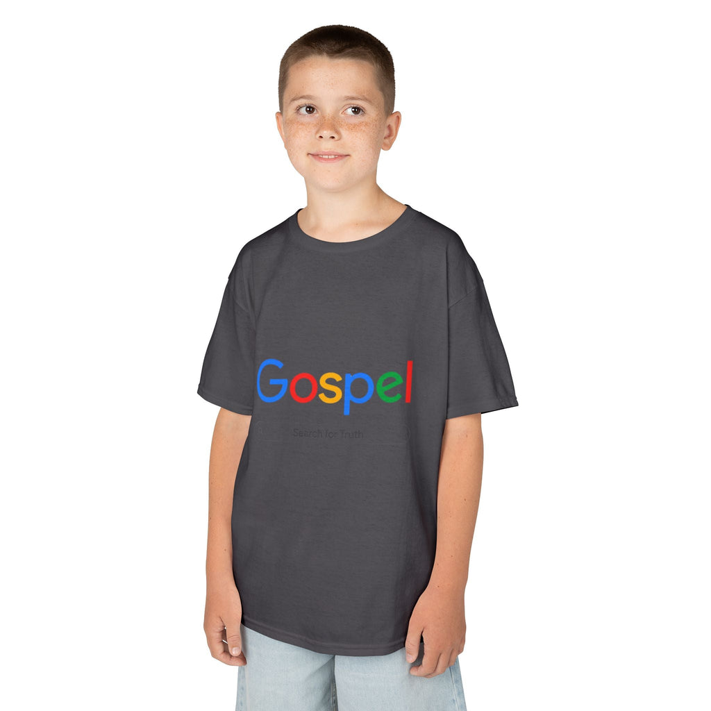 Kids Tee — "Gospel" Colorful Search-Style Logo Printify