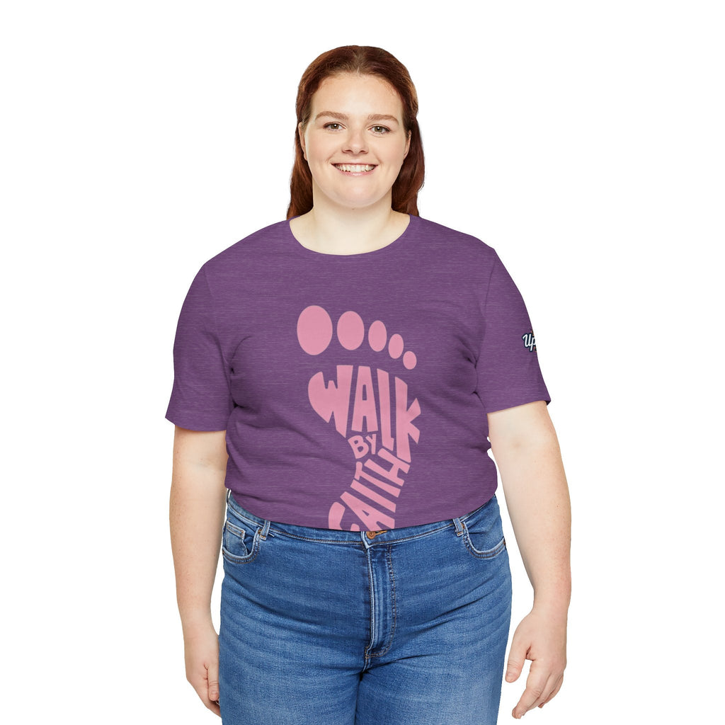 Walk By Faith Footprint T-Shirt Printify
