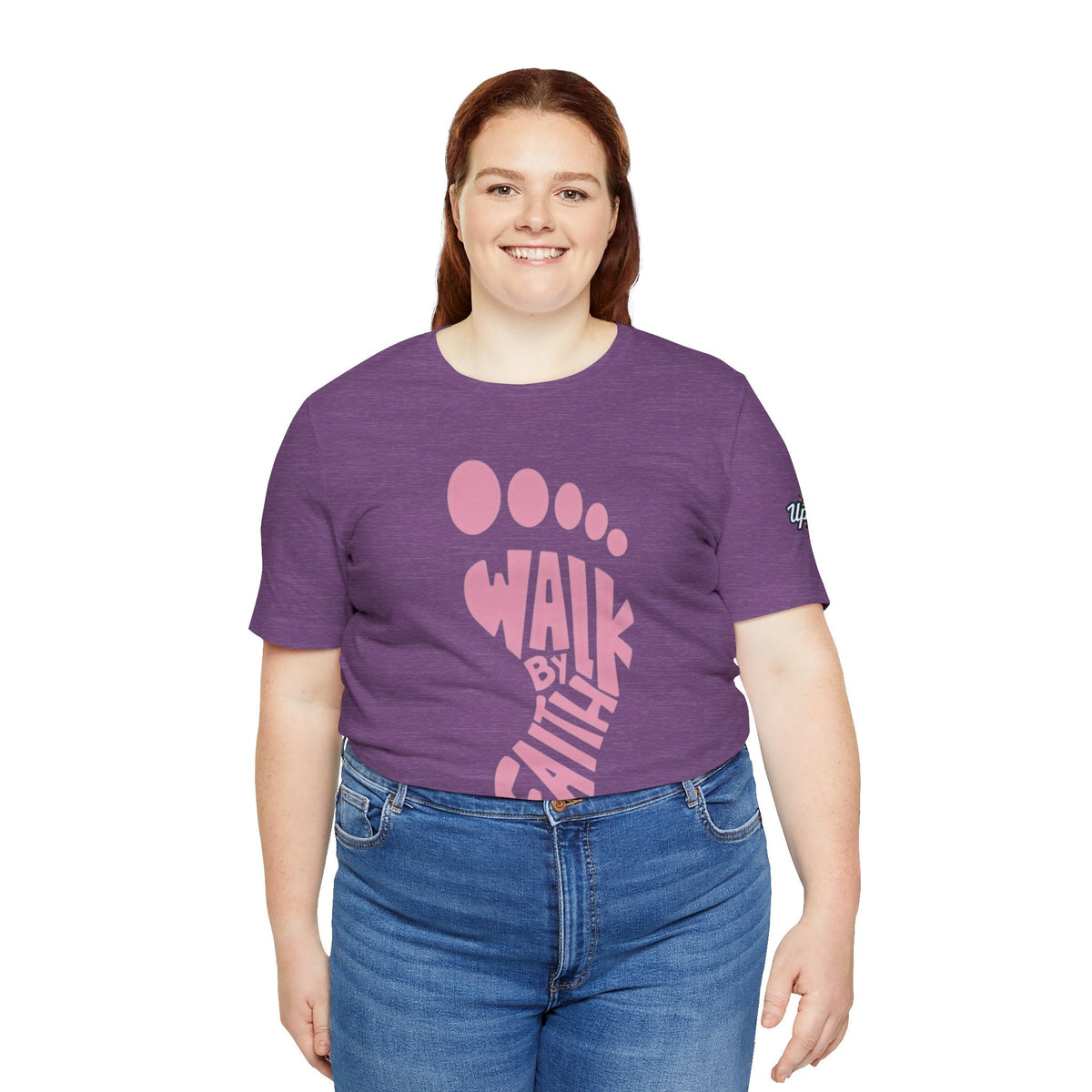 Walk By Faith Footprint T-Shirt Printify