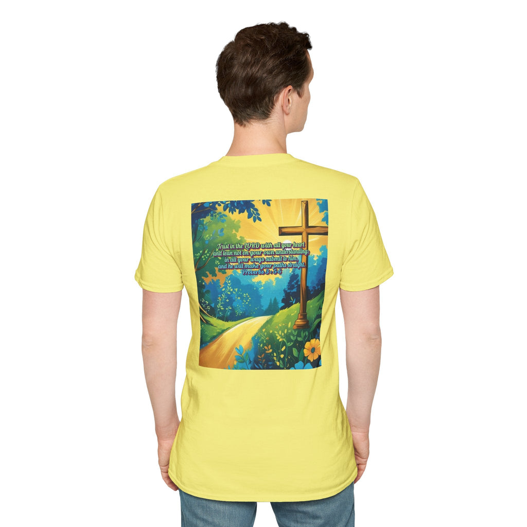 Trust in The Lord Proverbs 3:5-6 Biblical Design Unisex Softstyle T-Shirt Printify
