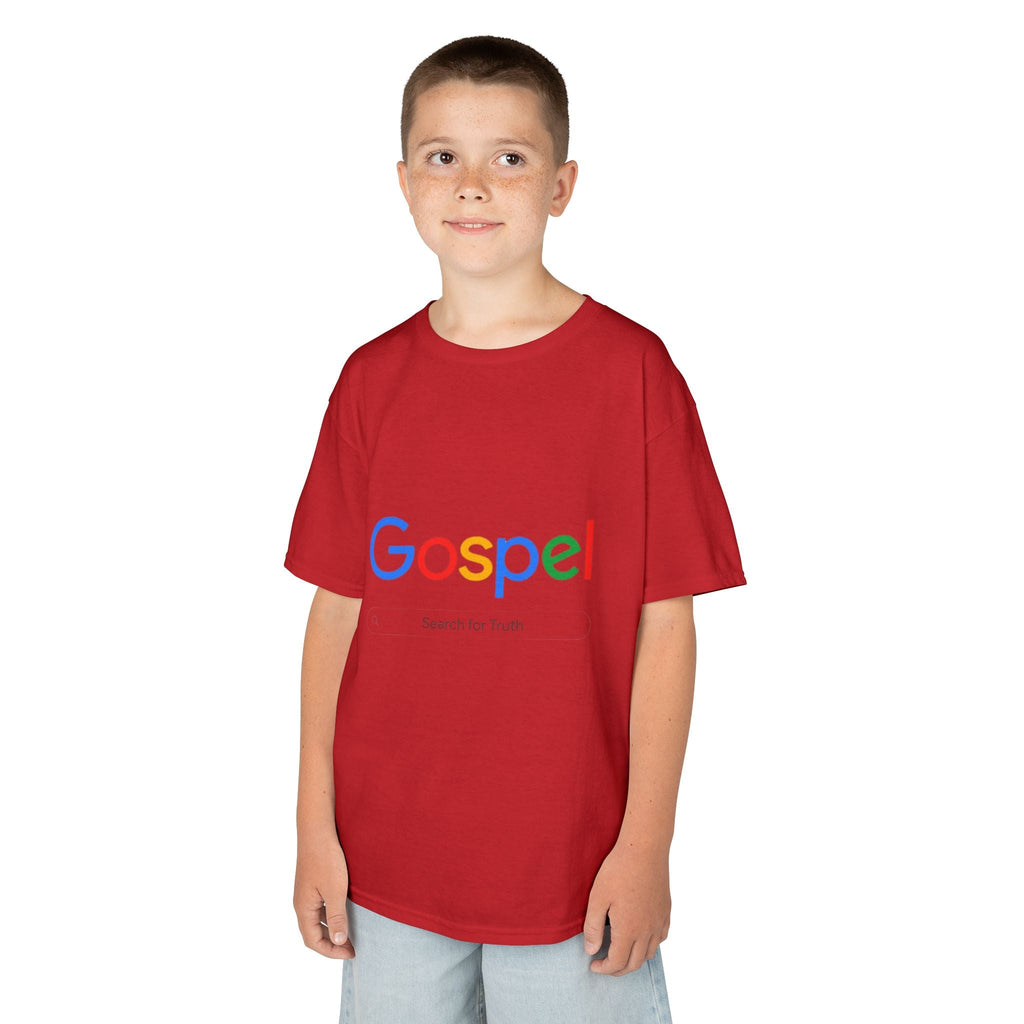 Kids Tee — "Gospel" Colorful Search-Style Logo Printify