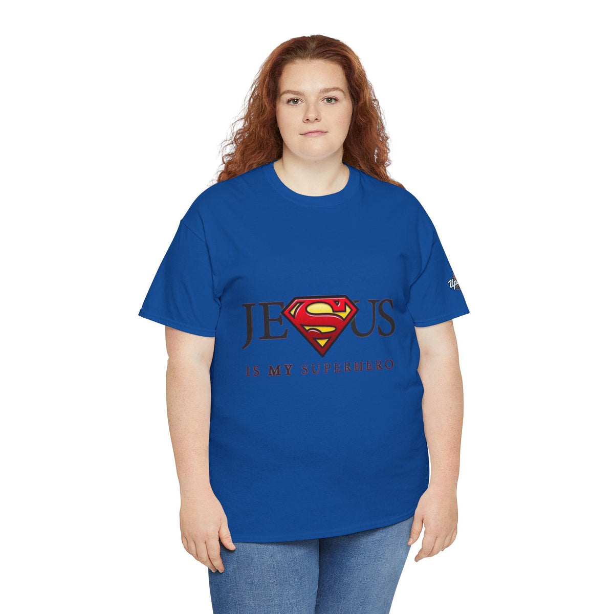 Jesus Is My Superhero T-Shirt — Faith-Based Superman-Inspired Tee Printify