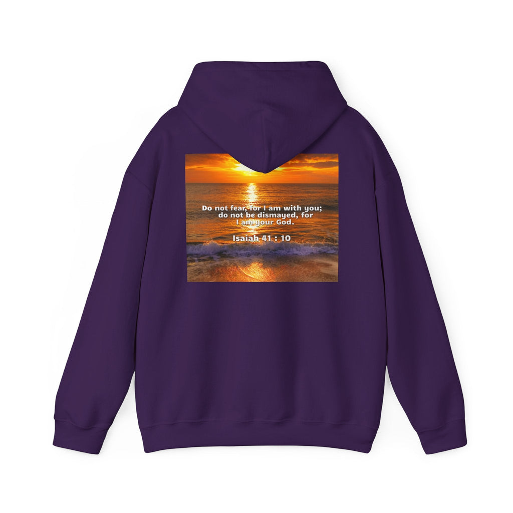 Bible Verse Unisex Heavy Blend™ Hooded Sweatshirt - Isaiah 41 : 10 Printify