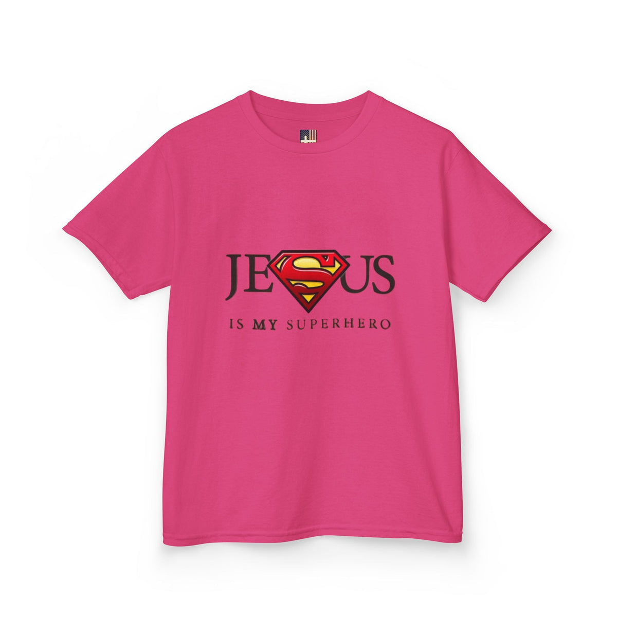 Jesus Is My Superhero T-Shirt — Faith-Based Superman-Inspired Tee Printify
