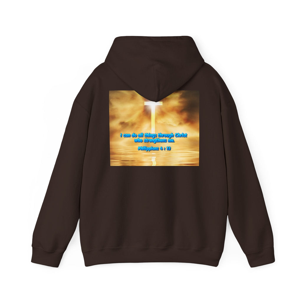 Bible Verse Unisex Heavy Blend™ Hooded Sweatshirt - Philippians 4 : 13 Printify
