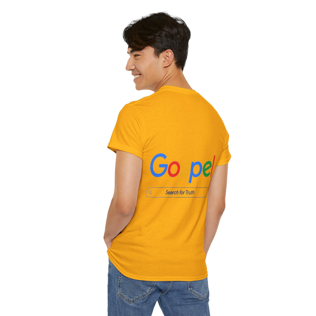Gospel Graphic Tee — "Gospel" Colorful Logo Christian T-Shirt Printify