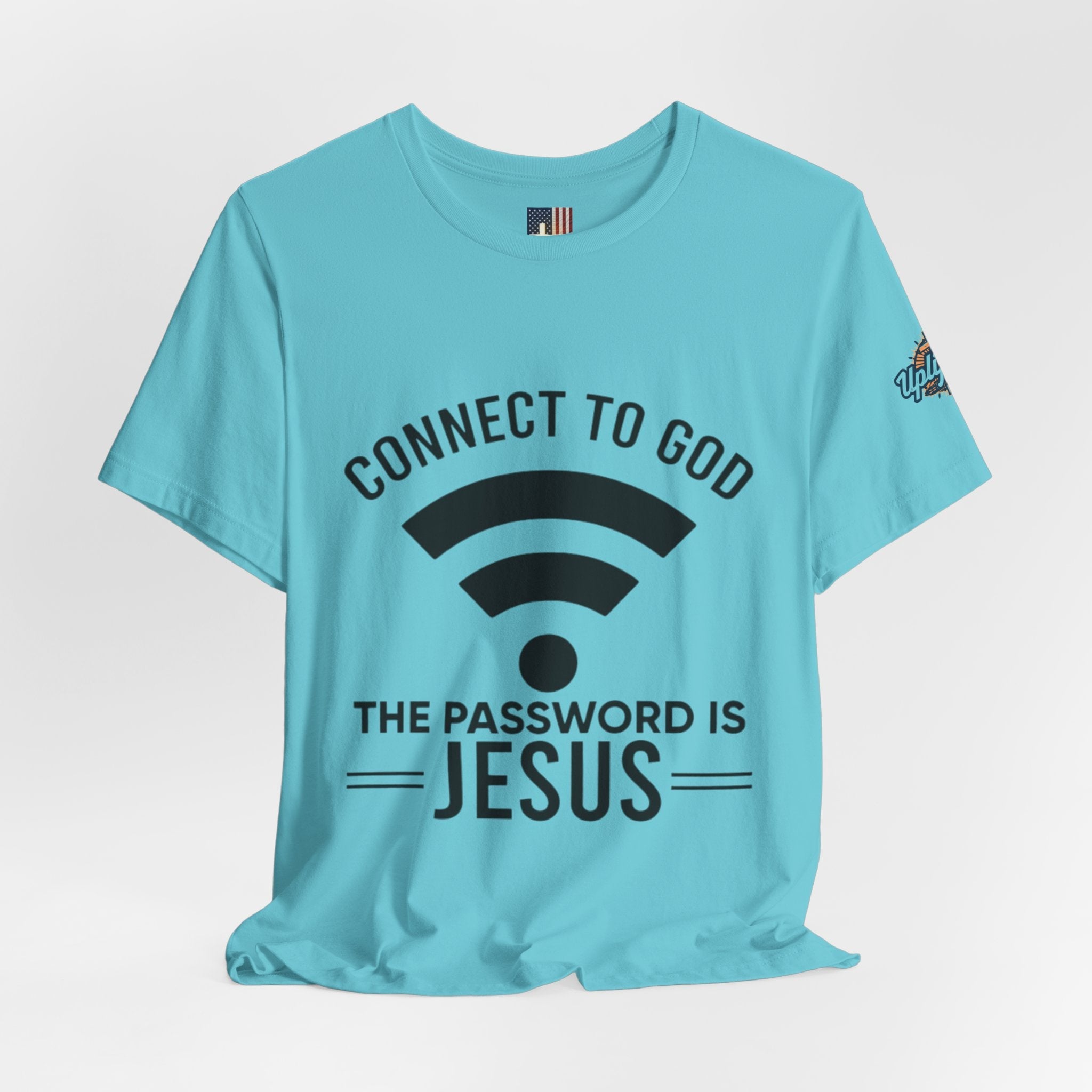 Connect to God T-shirt - WIFI Password is Jesus - Funny Christian Faith T-shirt Printify