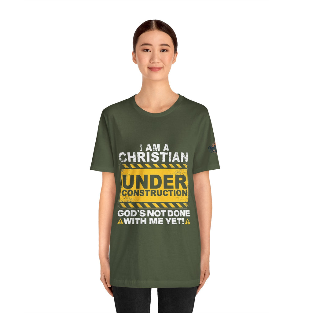 Christian Under Construction T-shirt | God Is Not Done With Me Yet T-shirt Printify