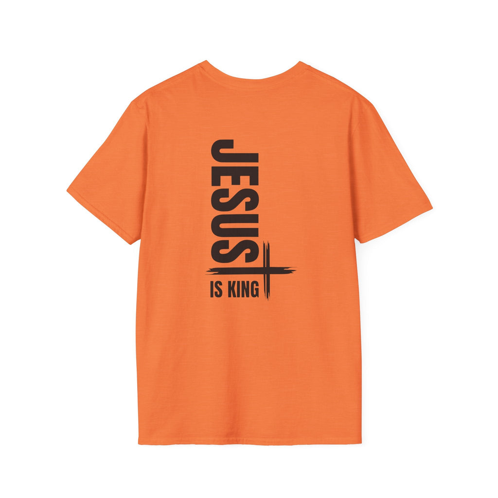 Jesus Is King T-shirt | Modern Typographic Cross Christian T-shirt Printify