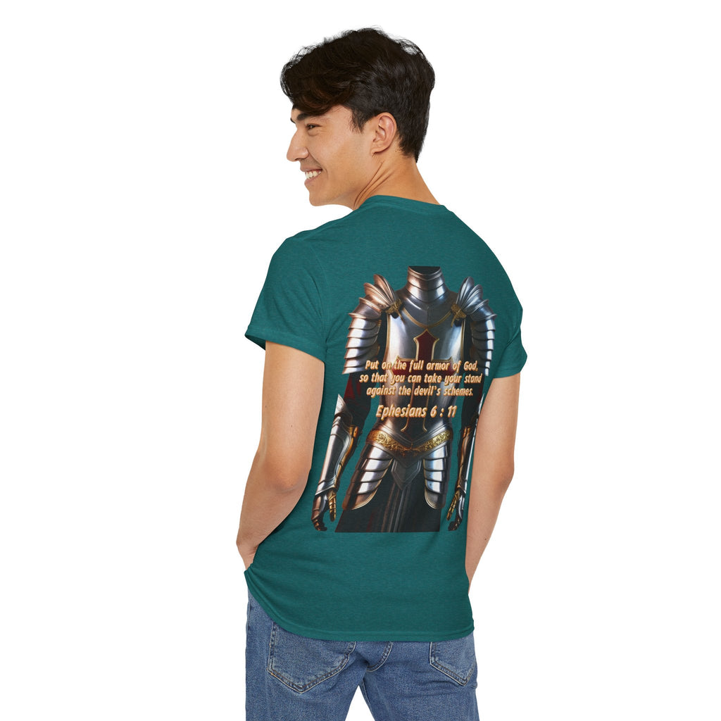 Religious Graphic Armor Of God Design - Unisex Heavy Cotton Tee Printify