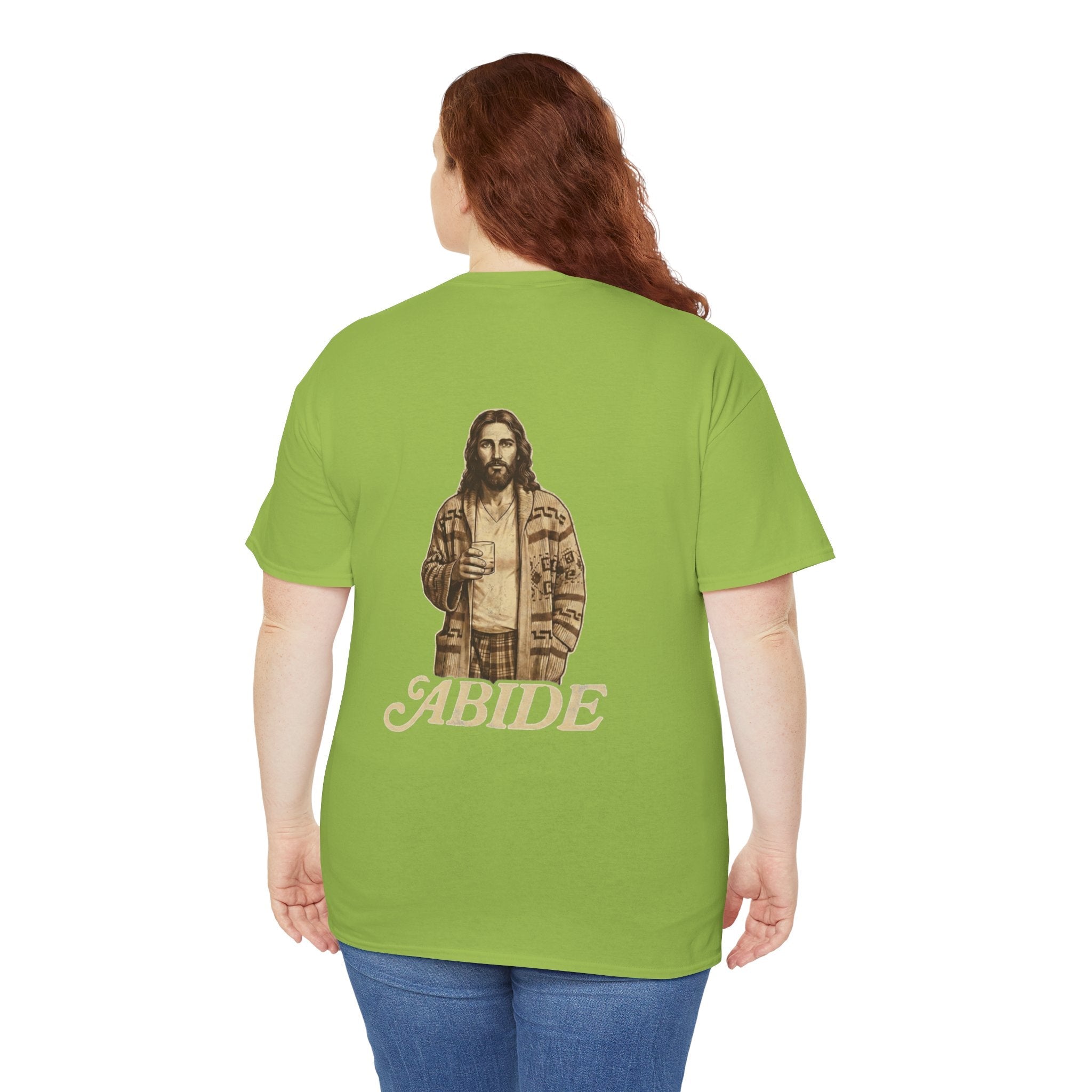 Abide Vintage Jesus Tee — "The Dude" Graphic Christian T-Shirt Printify