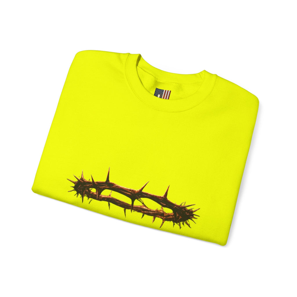 It Is Finished Crown of Thorns Sweatshirt — Christian John 19:30 Faith Sweatshirt Printify